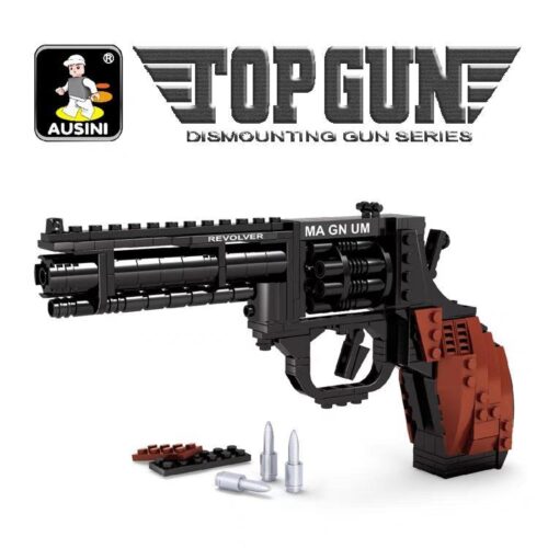Bộ lắp ráp súng lục ổ quay Magnum AUSINI 22511, đồ chơi mô hình súng cho bé trai 6 tuổi, giá rẻ.