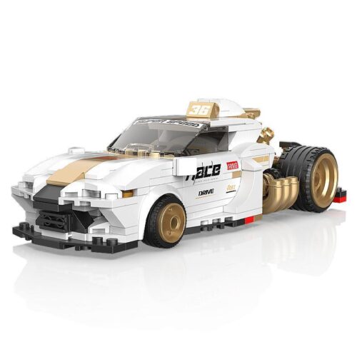 Mô hình bộ lắp ráp Siêu Xe Độ Cơn Lốc Trắng BrickCool KC019, đồ chơi sáng tạo cho bé trai 8 tuổi, giá rẻ.