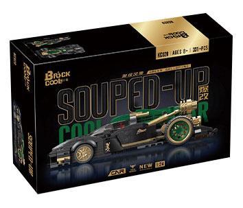 Hộp đồ chơi mô hình BrickCool KC020 Siêu xe độ Phong Thần Xanh Đậm, bộ lắp ráp 331 mảnh cho bé trai 8 tuổi.