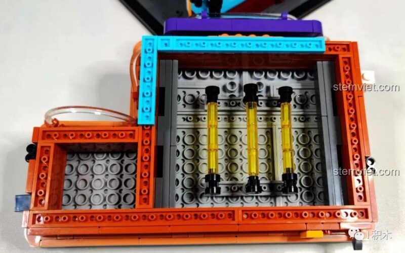 Ống dẫn sáng của bộ lắp ghép BrickCool KS004 Cửa hàng thuốc góc phố Cyberpunk, bộ lắp ghép Kiến trúc Cyberpunk.