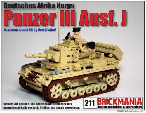 Bộ lắp ráp Xe Tăng Panzer III Brickmania 211, đồ chơi mô hình Xe Tăng Đức, mô hình quân sự chi tiết cho bé trai 12 tuổi, chất lượng cao, giá tốt
