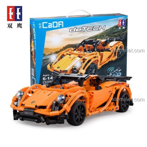 Hình ảnh hộp sản phẩm bộ đồ chơi CaDA C51051, mô hình siêu xe Porsche 918 điều khiển từ xa, món quà giá tốt cho bé.