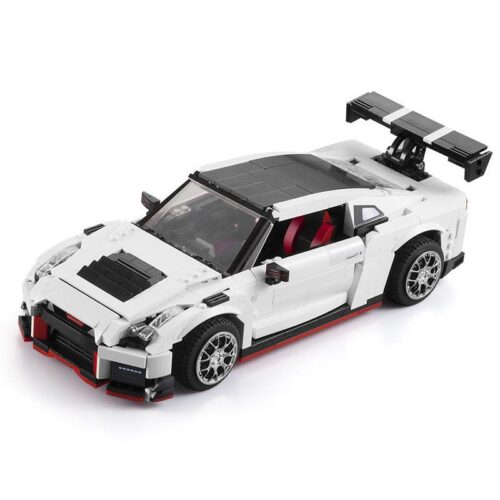 Mô hình lắp ráp Nissan GTR R35 C61020 màu trắng đen đỏ, phiên bản đua, dành cho bé trai 8 tuổi trở lên, đồ chơi mô hình chất lượng cao giá tốt.