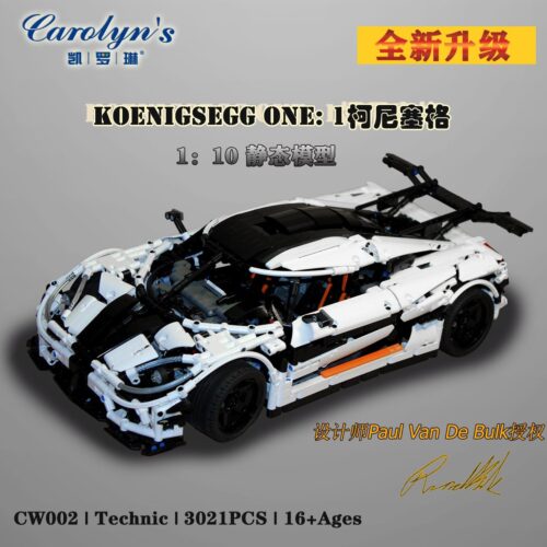 Bộ lắp ráp siêu xe Koenigsegg One:1 Carolyn's CW002 tỉ lệ 1:10, đồ chơi mô hình technic cho con trai 16 tuổi, giá tốt.