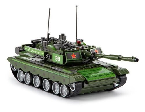 Mô hình đồ chơi lắp ráp xe tăng Type 99 CAYI 2268 màu xanh lá cây quân đội, dành cho bé trai 6 tuổi, giá rẻ.