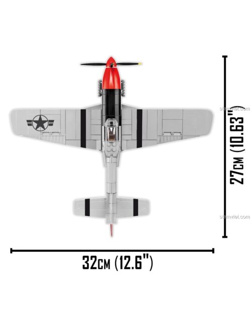 Kích thước sải cánh 32cm của bộ lắp ráp Tiêm kích P-51D Mustang COBI 5806.
