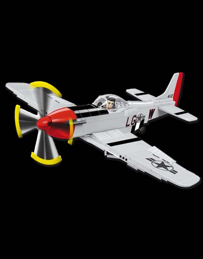 Mô hình lắp ráp máy bay P-51D Mustang COBI 5806 từ phim Top Gun, đồ chơi cho bé trai 8 tuổi.