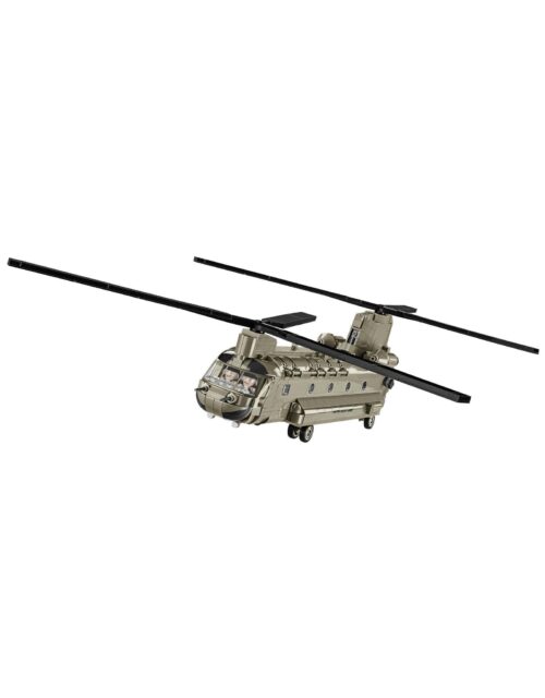 Mô hình lắp ráp trực thăng vận tải CH-47 Chinook COBI 5807 nhìn từ phía trước, một bộ đồ chơi mô hình COBI 5807 dành cho bé trai 9 tuổi.