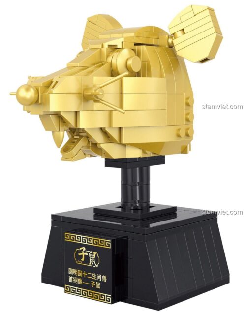 đồ chơi mô hình Đầu Đồng Chuột COGO 12404-7, bộ xếp hình linh vật chuột, phù hợp bé trai bé gái 6 tuổi, chất lượng cao