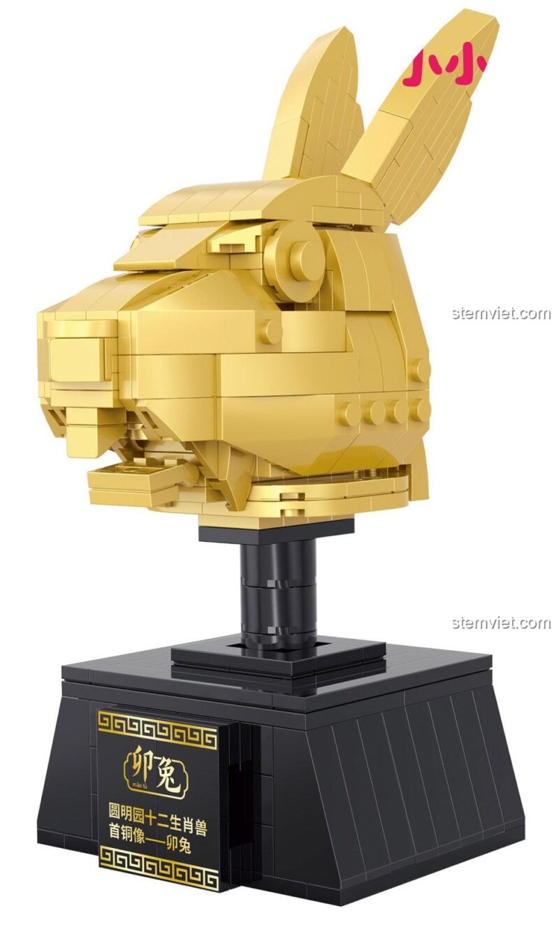 Mô hình Đầu Thỏ Hoàng Đạo Đồng Cổ COGO 12404-9, bộ lắp ghép Đầu Thỏ, chất liệu nhựa ABS cao cấp, quà tặng ý nghĩa.