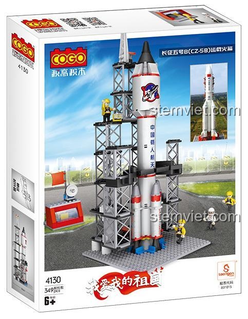 Hộp đồ chơi xây dựng Tên lửa không gian Long March COGO 4130, chất lượng cao