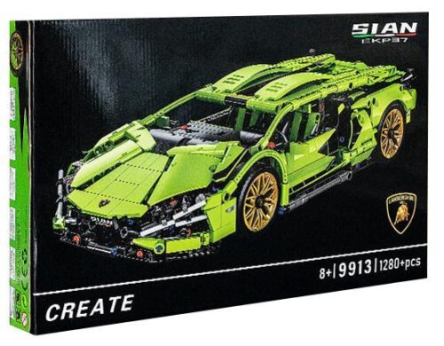 Bộ lắp ráp CREATE 9913 Siêu xe Lamborghini Sián FKP 37, mô hình điều khiển từ xa tỉ lệ 1:14, 1280 mảnh ghép cho bé trai 8 tuổi, giá tốt