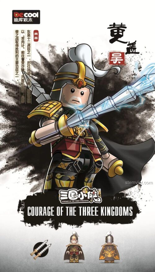 Minifigure Hoàng Cái DECOOL 20325 với thiết kế dũng mãnh, chi tiết sắc nét, là đồ chơi mô hình Tam Quốc lý tưởng cho bé trai 6 tuổi.