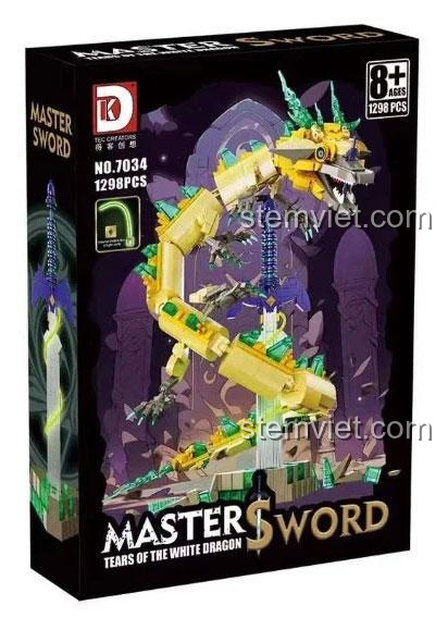 Hộp sản phẩm đồ chơi mô hình Master Sword 7034, quà tặng giá tốt cho fan game The Legend of Zelda.