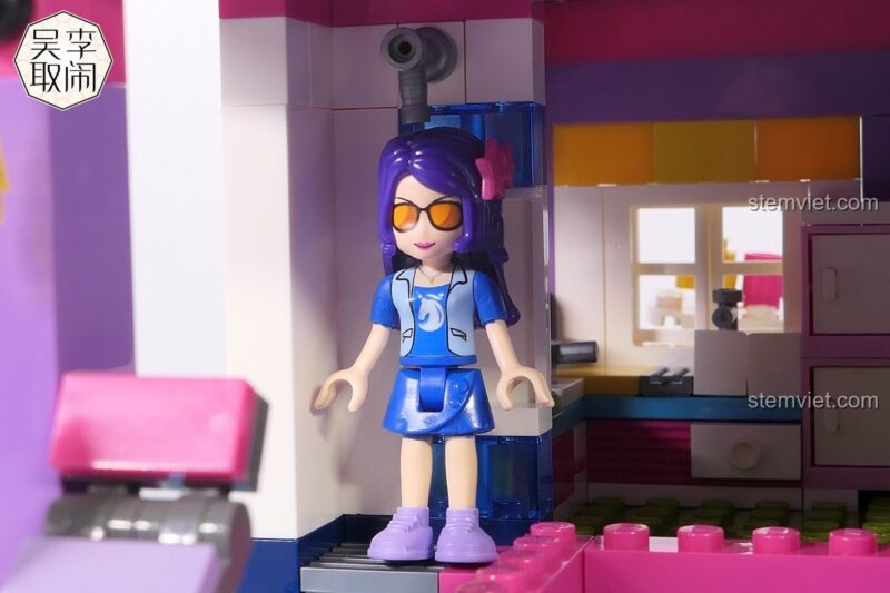 Ngôi nhà búp bê Cherry 2017 Enlighten, minifigures vui chơi bên trong biệt thự, bộ lắp ghép Biệt thự nghỉ dưỡng, chất lượng cao
