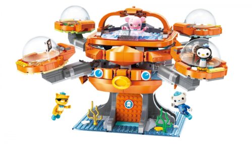 Bộ lắp ghép Enlighten 3708 Trụ Sở Bạch Tuộc Octopod với 698 mảnh ghép, 4 minifigures, trụ sở xoay 360 độ độc đáo, phù hợp cho bé trai 6 tuổi yêu thích khám phá đại dương, giá tốt.
