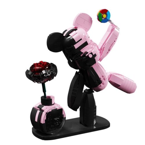 Mô hình Gấu Gloomy KUMA Phối Màu Enlighten 92020 màu hồng đen, đồ chơi lắp ráp Gấu Bearbrick độc đáo cho bé gái 8 tuổi, quà tặng giá tốt.