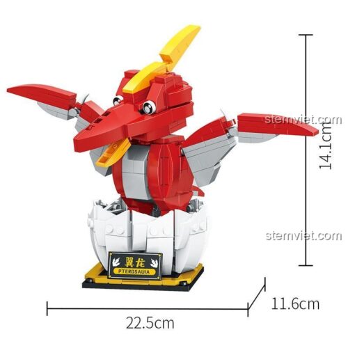 Kích thước mô hình khủng long bay Forange FC8125, đồ chơi mô hình khủng long lắc đầu, bộ xếp hình cho bé trai 6 tuổi, chất lượng cao