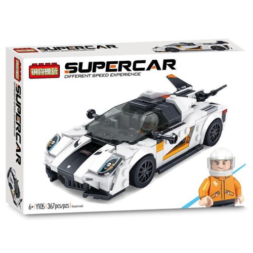 Bộ lắp ráp Gang Jiang Y105 Xe Koenigsegg 8 Stud chất lượng cao, phù hợp bé trai 6 tuổi, giá tốt.