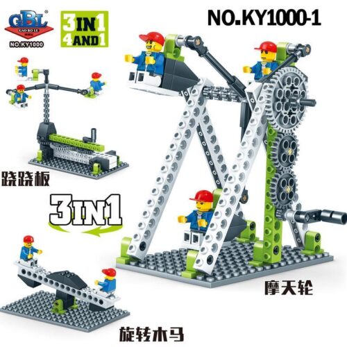 Bộ lắp ghép Vòng đu quay mini GBL KY1000-1 cho bé trai 6 tuổi, đồ chơi giáo dục STEM giá rẻ.
