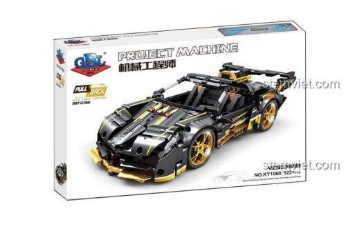 Hộp đồ chơi mô hình GBL KY1060 Siêu xe Lamborghini Veneno, 522 mảnh, quà tặng sinh nhật cho con trai.