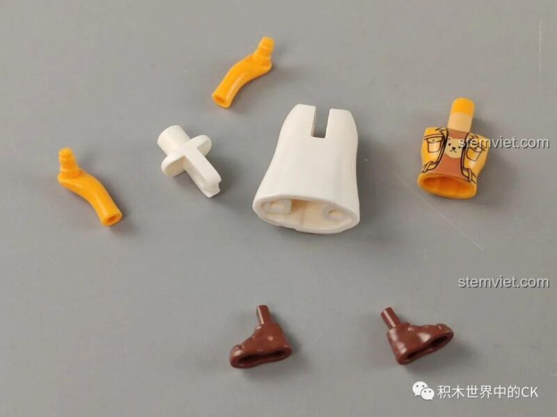 Chi tiết các bộ phận của minifigure trong bộ GUDI 30205.