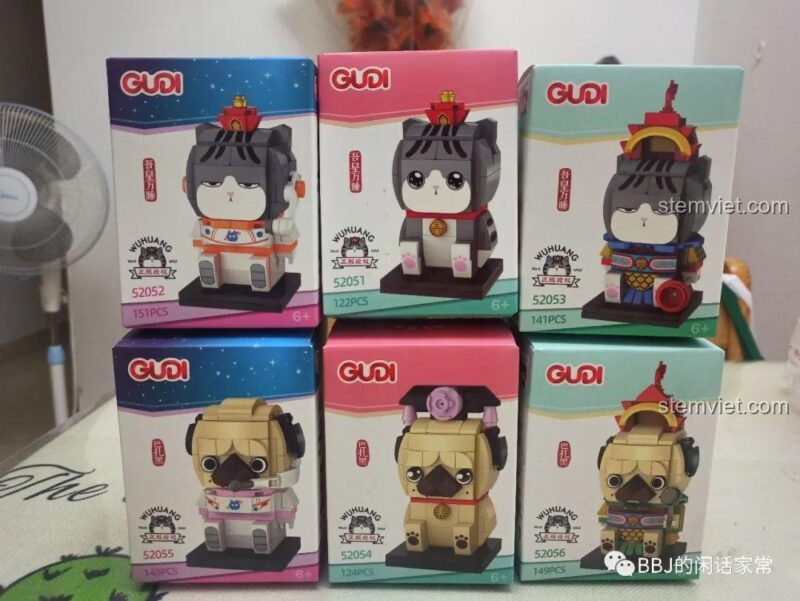 Các hộp đồ chơi lắp ráp GUDI 52051 và các mẫu khác trong series Wuhuang Wan Sui, lựa chọn tiết kiệm cho bé trai và bé gái.