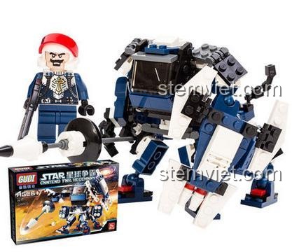 Mô hình Robot Bán Nhân Mã GUDI 8611 đã lắp ráp hoàn chỉnh, kèm minifigure phi công, đồ chơi mô hình Người Máy Chiến Đấu cho bé trai 6 tuổi