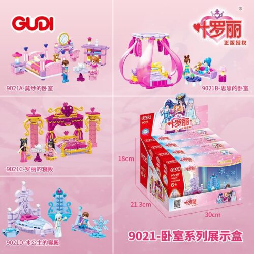 Bộ lắp ghép Phòng ngủ búp bê Ye Luoli GUDI 9021 cho bé gái 6 tuổi, giá tốt, có 4 kiểu lắp ráp độc đáo. Đây là bộ xếp hình GUDI mang đến thế giới mộng mơ cho bé.