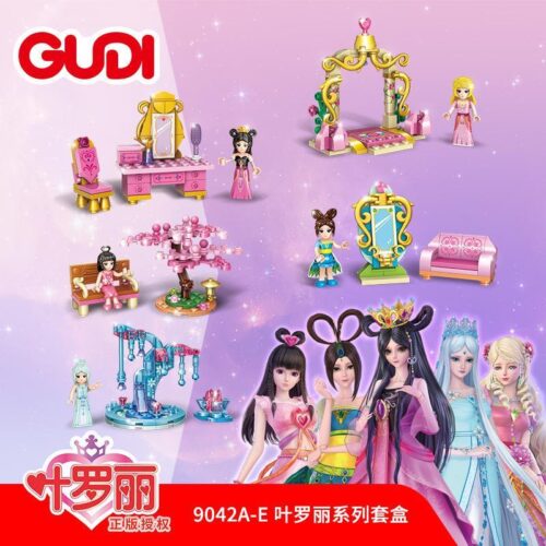 Bộ lắp ghép GUDI 9042 Tiên Nữ Ye Luoli 5 mẫu, đồ chơi mô hình cho bé gái 6 tuổi, giá tốt, chất lượng cao, tái hiện thế giới cổ tích.