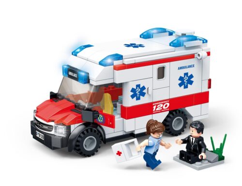 Bộ lắp ráp xe cứu thương y tế GUDI 9220 chi tiết, phù hợp cho bé trai 6 tuổi, một lựa chọn giá rẻ và chất lượng.