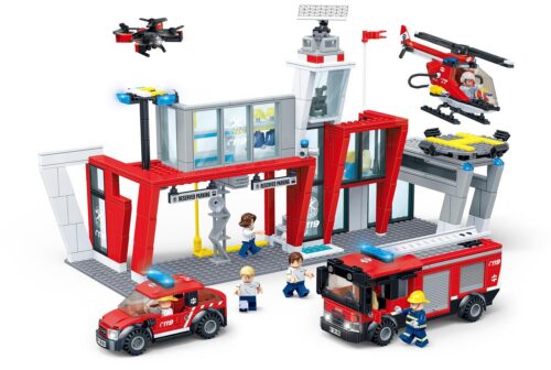 Bộ lắp ráp Trạm Cứu Hỏa GUDI 9228 cho bé trai 6 tuổi, đồ chơi xếp hình GUDI giá rẻ.