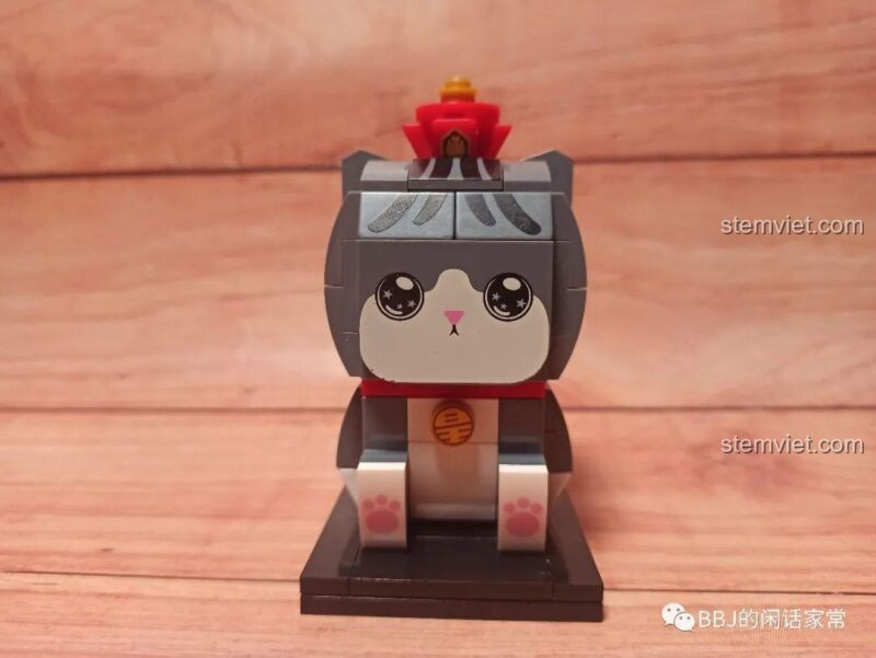 Mô hình Mèo Wuhuang GUDI 52051 và chó Bazhahei 52054 cùng nhau, bộ đôi đáng yêu, đồ chơi mô hình giá rẻ.