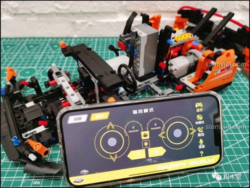 Giao diện điều khiển qua ứng dụng điện thoại của Xinyu Technology YC-QC004, cho phép bé điều khiển siêu xe McLaren P1 một cách tiện lợi và hiện đại, rèn luyện kỹ năng công nghệ.