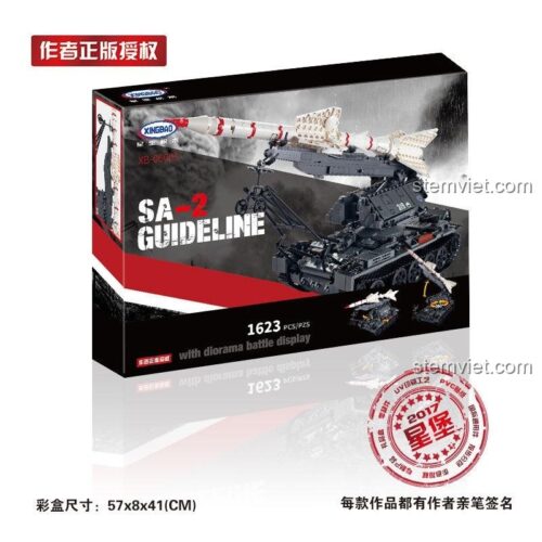 Mô hình chi tiết bộ lắp ráp Hệ thống Tên lửa Phòng không SA-2 Xingbao XB-06003, đồ chơi quân sự cho con trai 14 tuổi.