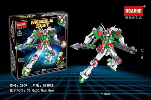 Bộ đồ chơi Robot Gundam HSANHE 2809 chất lượng cao, mô hình Mobile Suit Gundam cho bé trai 6 tuổi, giá tốt
