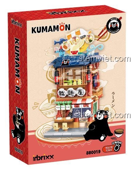 Hộp đồ chơi lắp ghép Inbrixx 880019 Quán Mì Ramen Kumamon, bộ xếp hình chất lượng cao cho trẻ 6 tuổi.