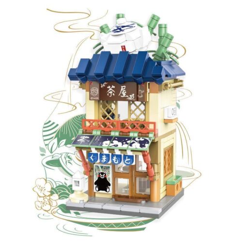 Bộ đồ chơi Quán Trà Kumamon 880022 Inbrixx, đồ chơi mô hình kiến trúc tinh xảo cho bé gái 6 tuổi, hộp sản phẩm chất lượng cao.