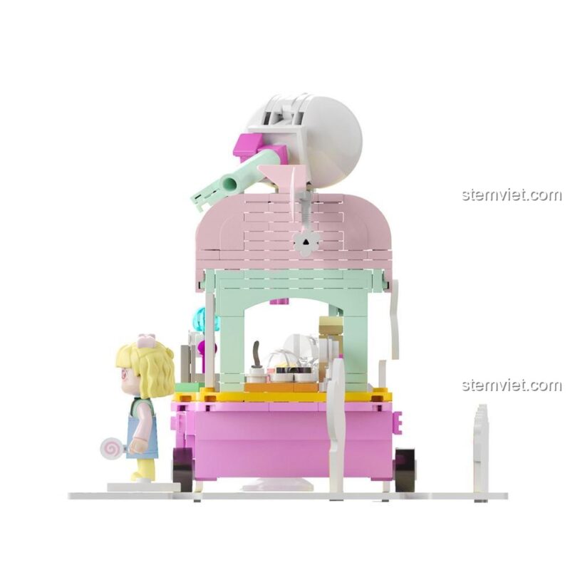 Mô hình Cửa hàng Kẹo Ngọt JAKI JK2121 từ góc khác, đồ chơi mô hình phố kẹo ngọt cho bé gái 6 tuổi