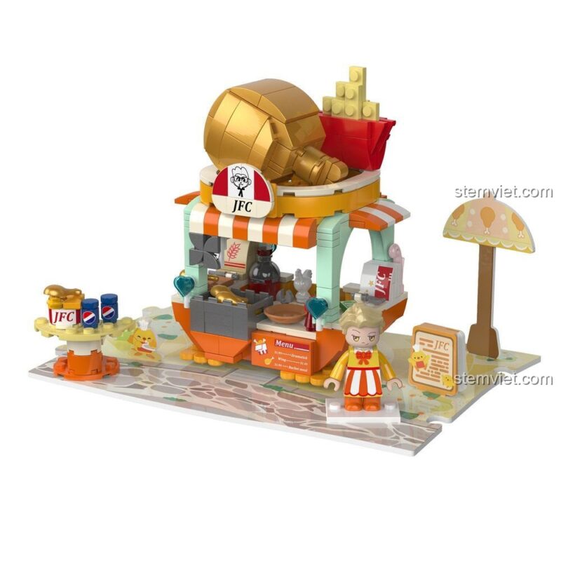 bộ đồ chơi Cửa hàng Gà Rán JAKI JK2128 cho Con gái 6 tuổi, thiết kế dễ thương, giá tốt.