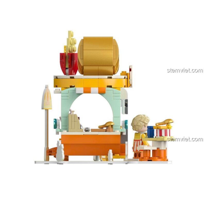 Tiệm Gà Rán JK2128, đồ chơi mô hình cho bé gái 6 tuổi, kết nối dãy phố.