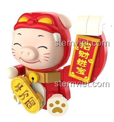 Đồ chơi mô hình Trư Trư Hiệp Chiêu Tài JAKI JK6833 nam châm tủ lạnh, chất lượng cao, phù hợp bé trai và bé gái 14 tuổi.