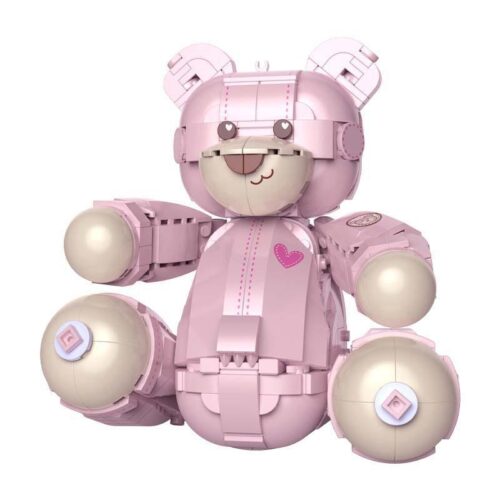 Mô hình Gấu Teddy Hồng JAKI JK8135, đồ chơi lắp ráp Gấu Teddy Hồng đáng yêu cho bé gái 8 tuổi