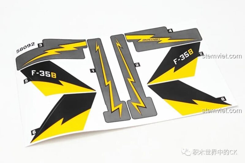 Decal và sticker sắc nét của bộ lắp ráp Tiêm kích F-35B 58092.