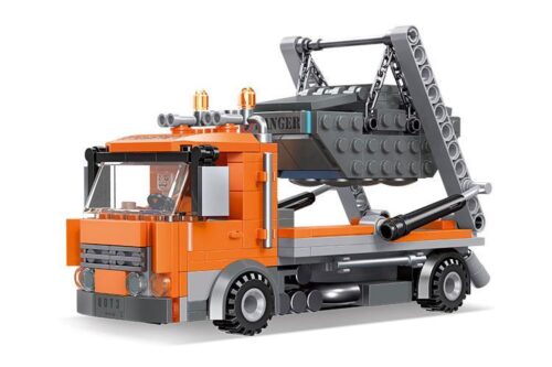 Bộ lắp ghép JIESTAR 51030 Xe Tải Vận Chuyển màu cam xám, đồ chơi mô hình chất lượng cao cho bé trai 6 tuổi, giá tốt.