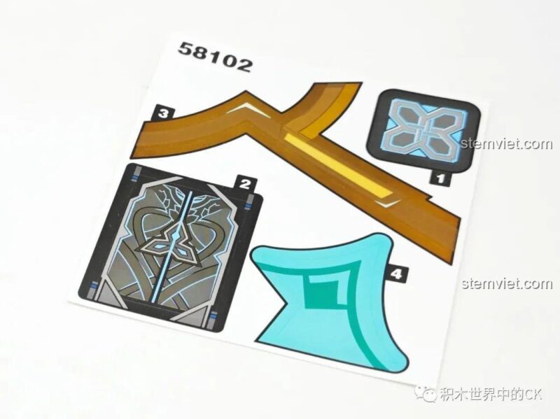 Tờ sticker của Vũ khí Sách Thiên Không Genshin Impact JIESTAR, Pháp khí Sách Thiên Không 102, đồ chơi mô hình cho bé 6 tuổi, giá bình dân