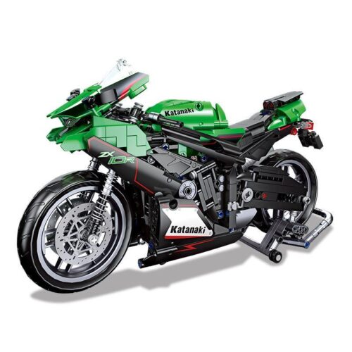 Mô hình xe máy Kawasaki NINJA ZX-10R JIESTAR 91023, một bộ lắp ráp chi tiết dành cho con trai 6 tuổi yêu thích tốc độ.