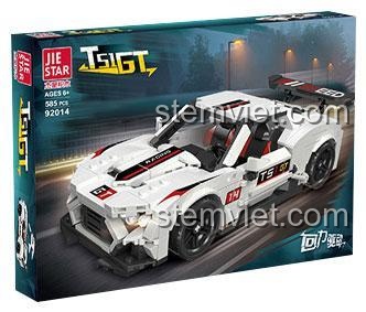 Hộp bộ đồ chơi JIESTAR, đồ chơi lắp ghép 92014, xe đua tốc độ 2014, phù hợp bé trai 6 tuổi, giá tiết kiệm.