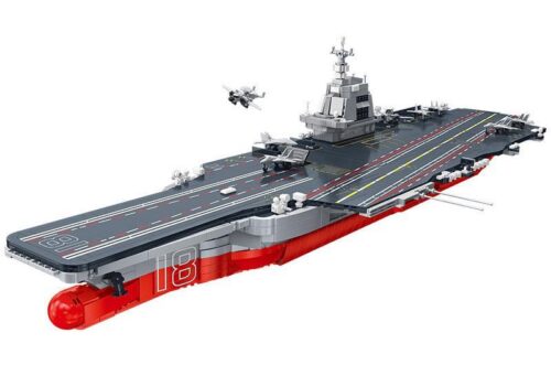 bộ lắp ráp Tàu sân bay Phúc Kiến JIESTAR FF40010 cho bé trai 6 tuổi, mô hình tàu chiến khổng lồ giá rẻ.