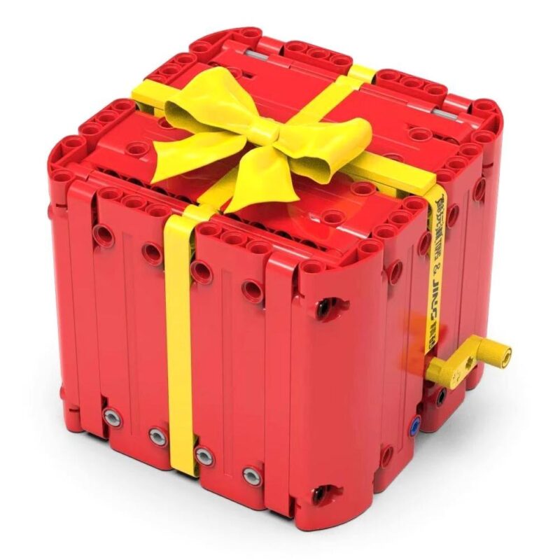 Bộ lắp ghép Hộp quà Giáng Sinh JING QJ5243 màu đỏ vàng, đồ chơi lắp ráp JING giá tốt cho bé trai và bé gái 6 tuổi, mang đến bất ngờ Giáng Sinh.